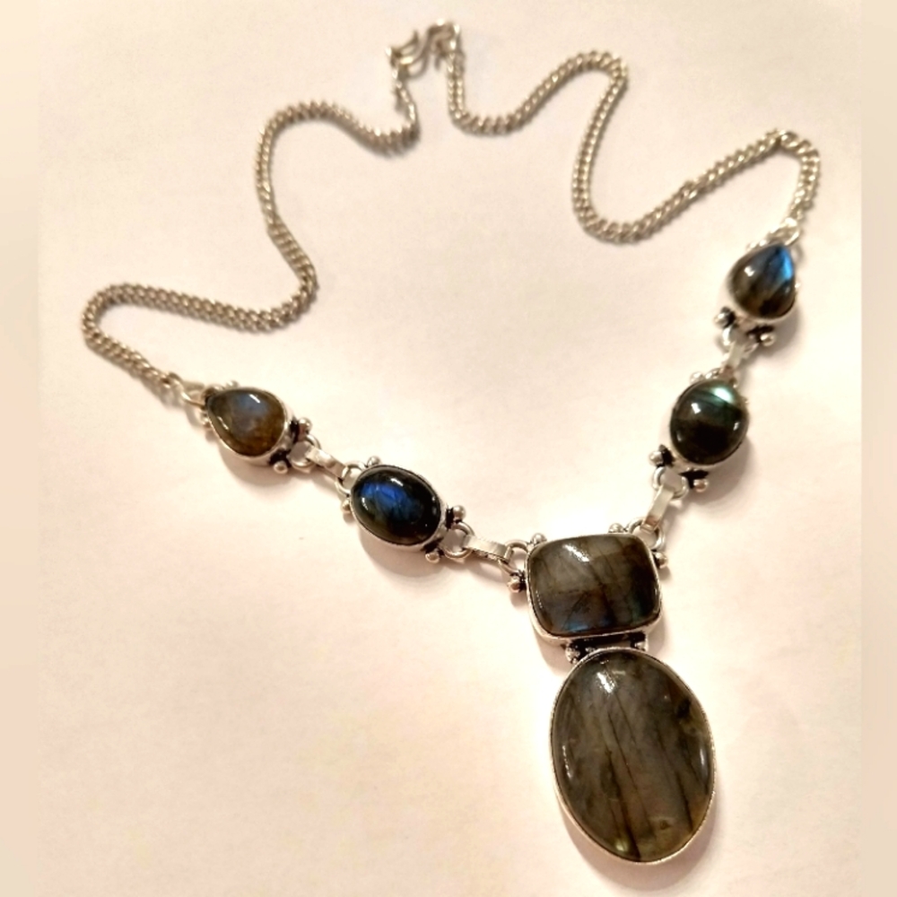Labradorite necklace 925 made in India